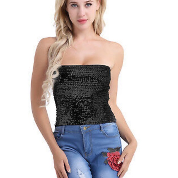 The Limited Tops - 🎁3/$10🎁 The Limited sequin front tube top